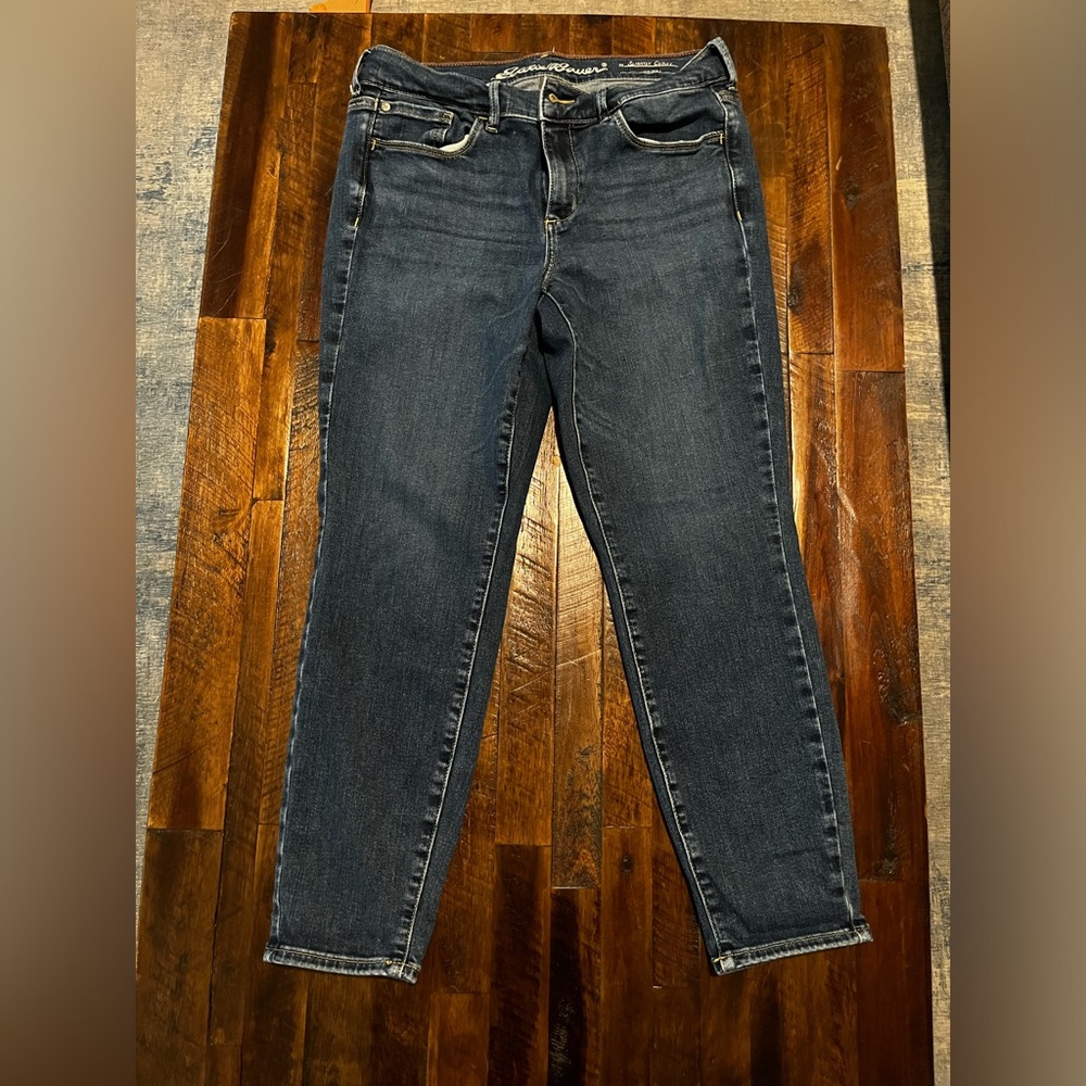 Eddie Bauer Women’s Skinny Jeans - Dark Blue Wash